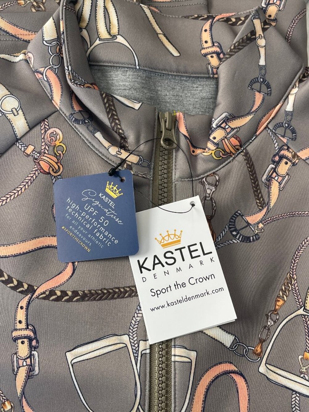 Kastel Denmark - Women's 1/2 Zip Pullover - Taupe Belt - XS - Picture 4 of 5